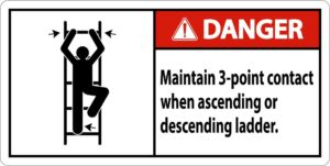 3 points of contact on ladder pictogram