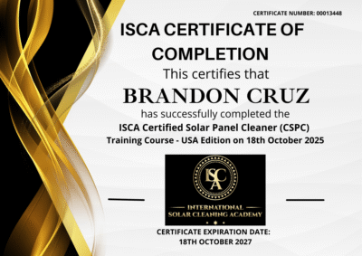 ISCA Certificate